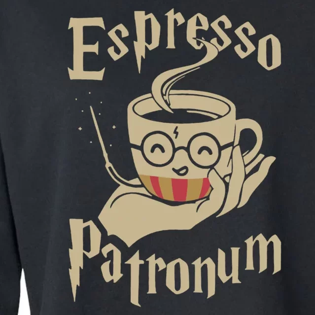 Espresso Patronum For Coffee Lovers Funny Wizard Cropped Pullover Crew