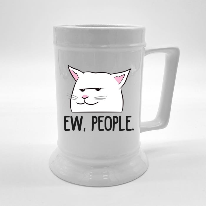 Ew People Funny Cat Owner Gift Love Cats Gift Front & Back Beer Stein