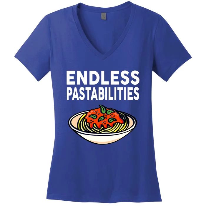 Endless Pastabilities Funny Pasta Spaghetti Women's V-Neck T-Shirt