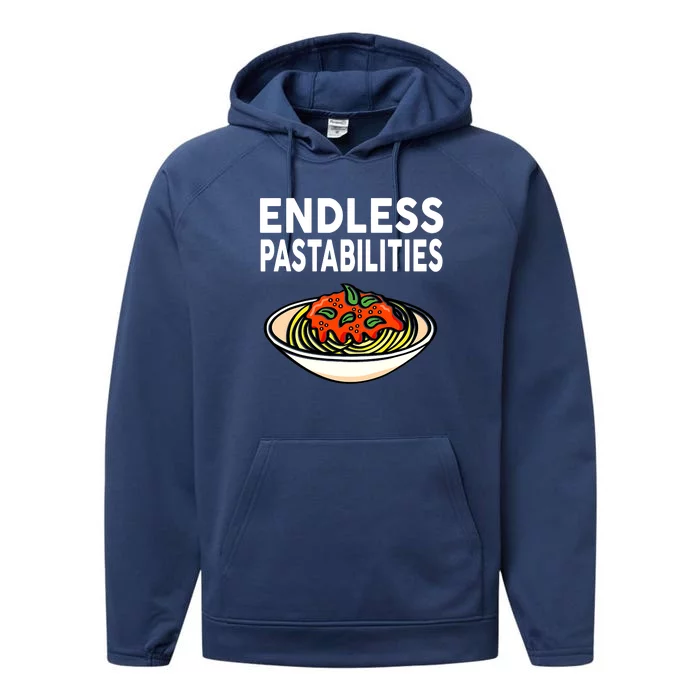 Endless Pastabilities Funny Pasta Spaghetti Performance Fleece Hoodie