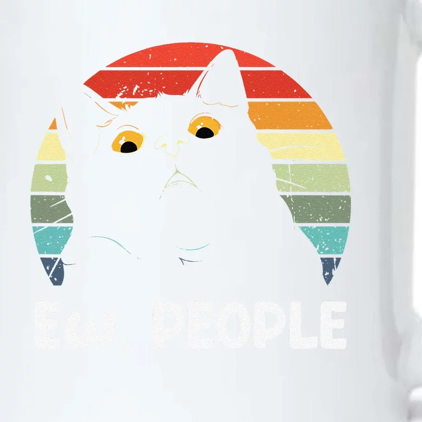 Ew People Funny Black Cat Lover For Women Fun Cat Saying Black Color Changing Mug