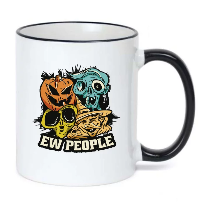 Ew People Funny Halloween Monsters Black Color Changing Mug