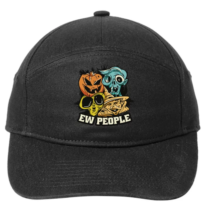 Ew People Funny Halloween Monsters 7-Panel Snapback Hat