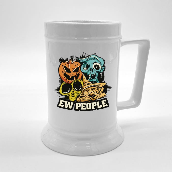 Ew People Funny Halloween Monsters Front & Back Beer Stein