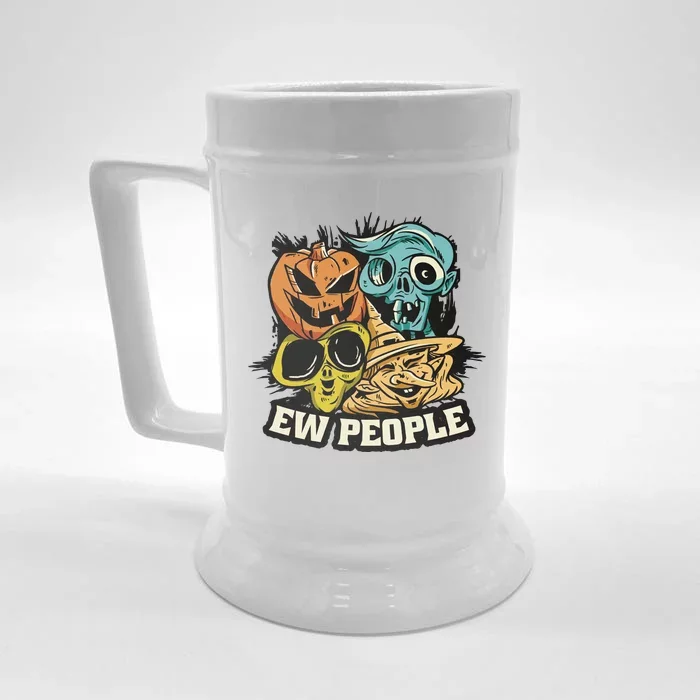 Ew People Funny Halloween Monsters Front & Back Beer Stein