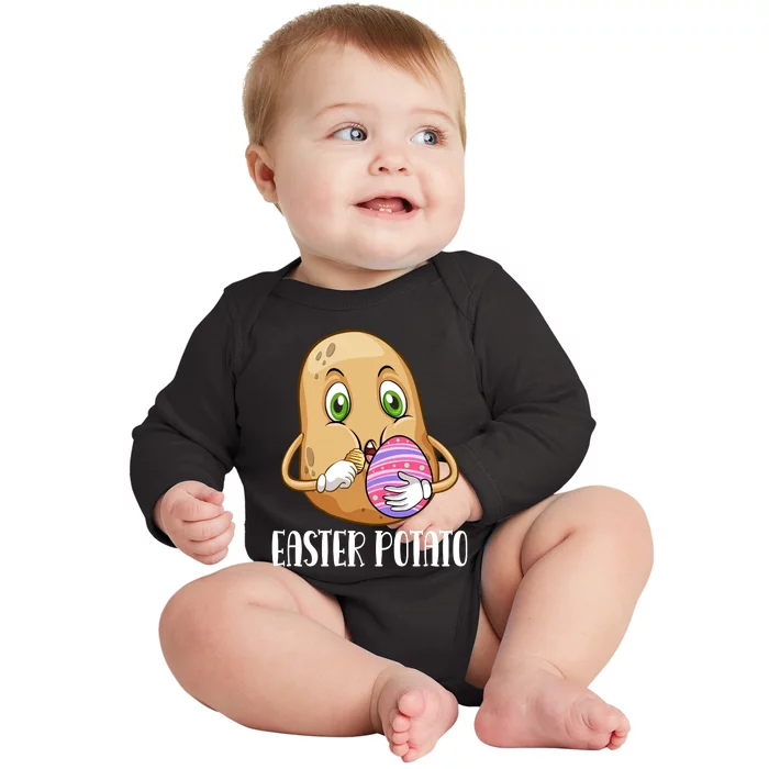 Easter Potato Funny T Baby Long Sleeve Bodysuit