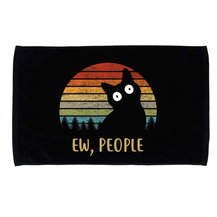 Ew, People Funny Black Cat Microfiber Hand Towel