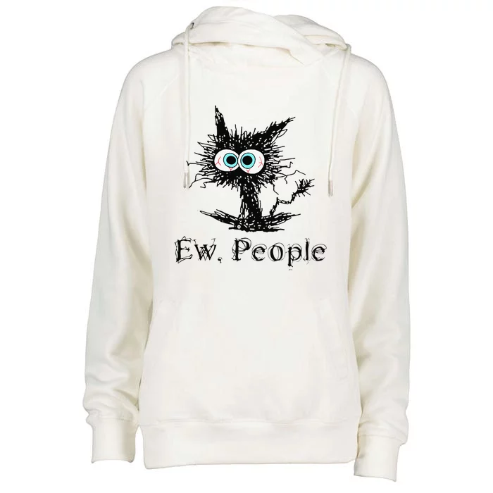 Ew People Funny Cat Womens Funnel Neck Pullover Hood