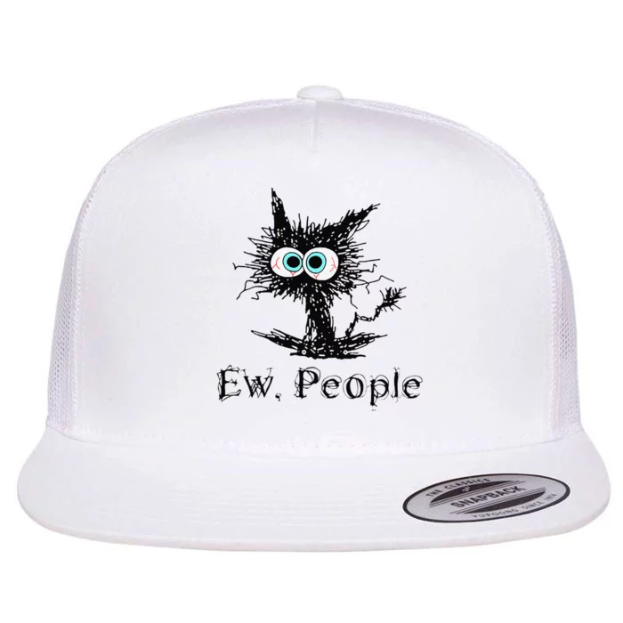 Ew People Funny Cat Flat Bill Trucker Hat