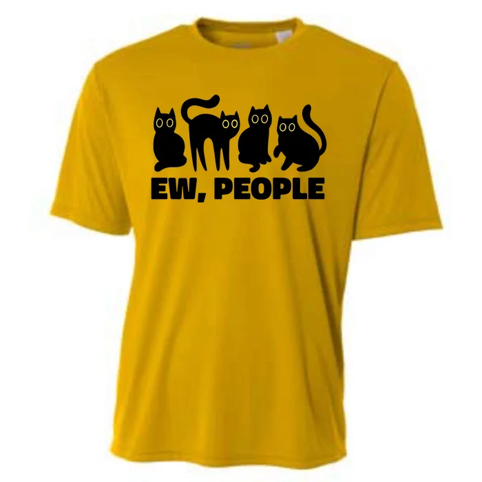 Ew People Funny Cat Lover Cooling Performance Crew T-Shirt