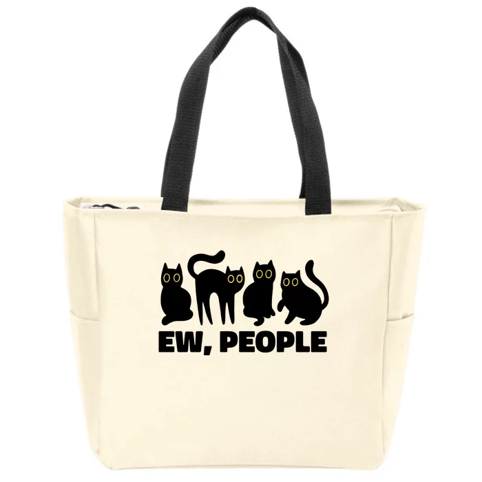 Ew People Funny Cat Lover Zip Tote Bag