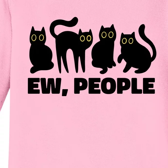 Ew People Funny Cat Lover Baby Long Sleeve Bodysuit