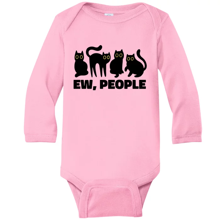 Ew People Funny Cat Lover Baby Long Sleeve Bodysuit