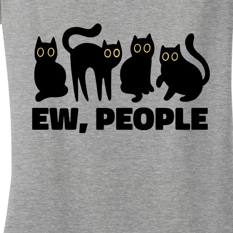 Ew People Funny Cat Lover Women's V-Neck T-Shirt