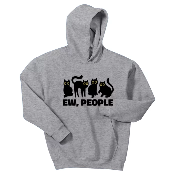 Ew People Funny Cat Lover Kids Hoodie