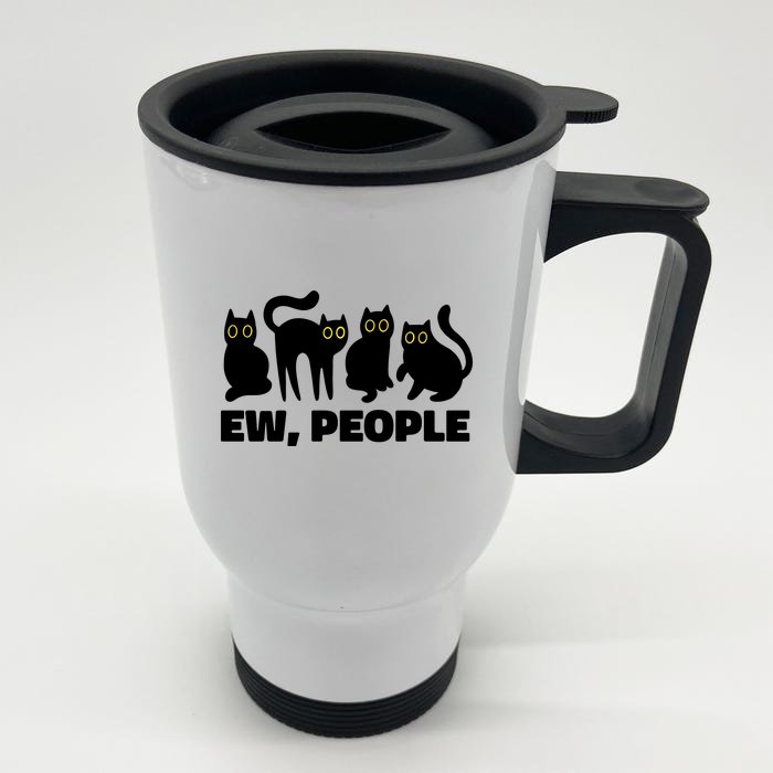 Ew People Funny Cat Lover Front & Back Stainless Steel Travel Mug