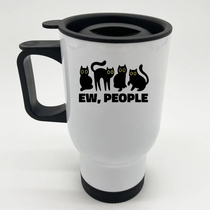 Ew People Funny Cat Lover Front & Back Stainless Steel Travel Mug