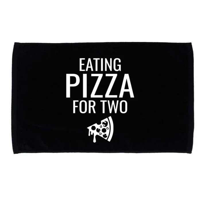 Eating Pizza For Two Cute Gift Pregnancy Great Gift Microfiber Hand Towel