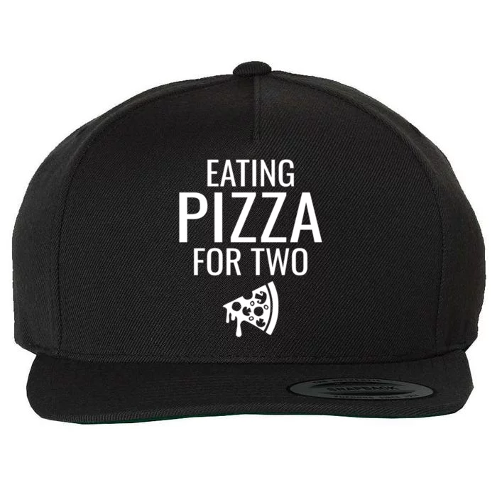 Eating Pizza For Two Cute Gift Pregnancy Great Gift Wool Snapback Cap