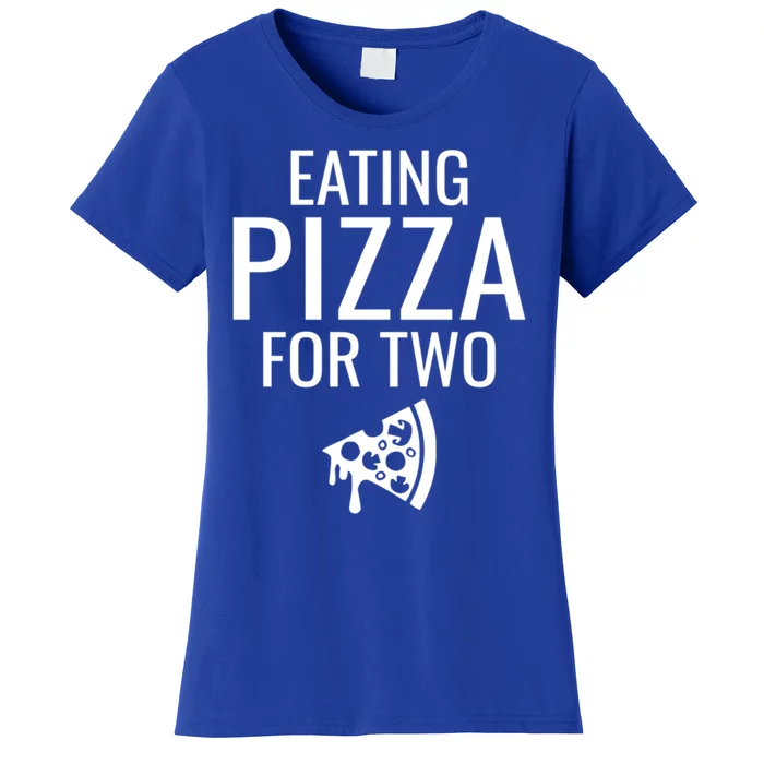 Eating Pizza For Two Cute Gift Pregnancy Great Gift Women's T-Shirt