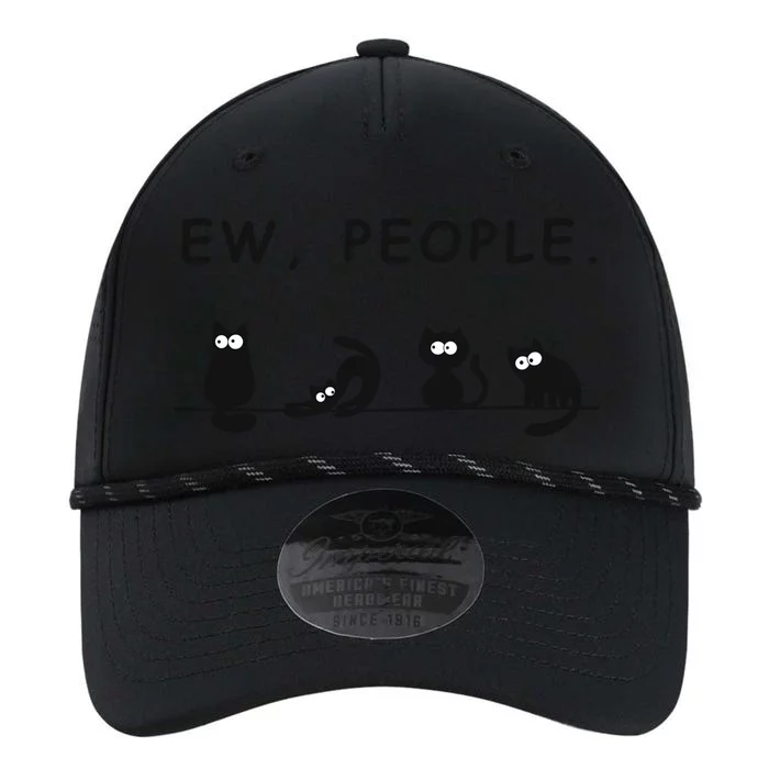 Ew People Funny Black Cat Ew People Meowy Cat Lovers Gift Performance The Dyno Cap