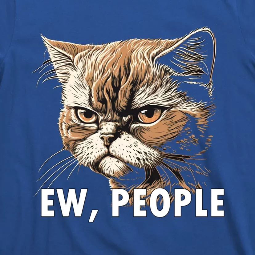 Ew People Funny Cat Introvert Cat Lovers Graphic Gift T-Shirt