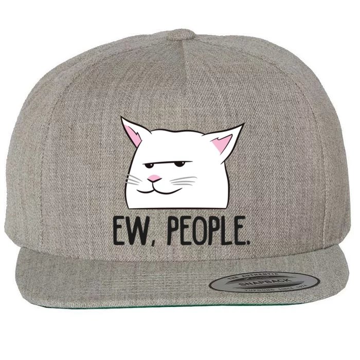 Ew People Funny Cat Owner Gift Love Cats Gift Wool Snapback Cap