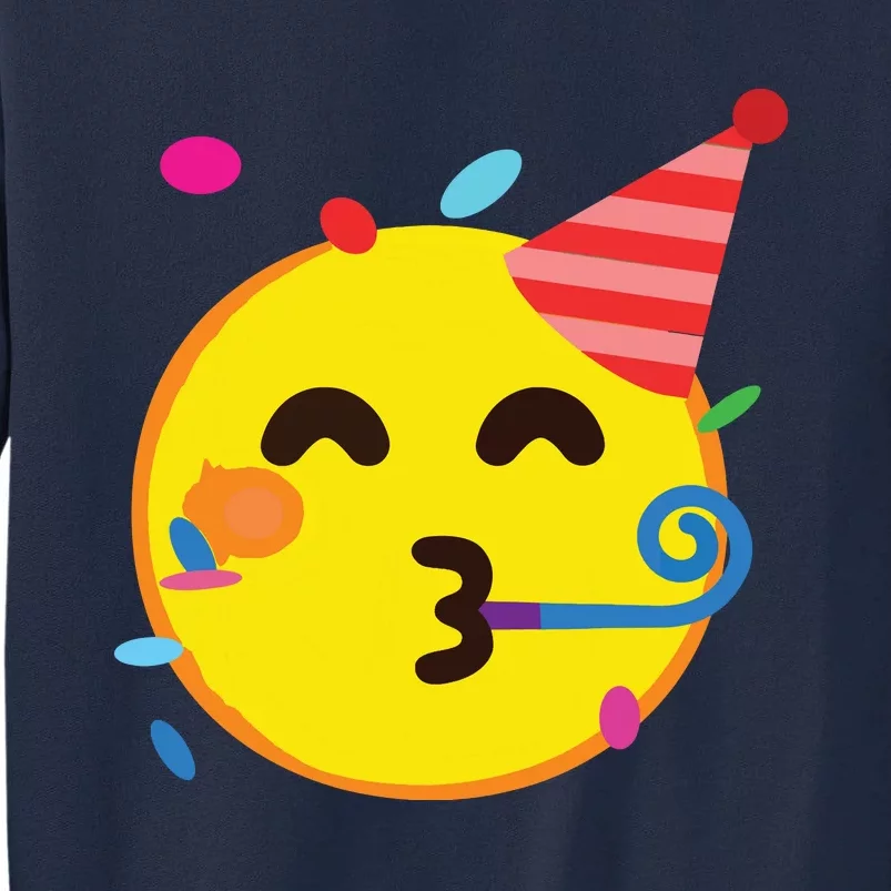 Emoticon Partying Face Birthday Tall Sweatshirt