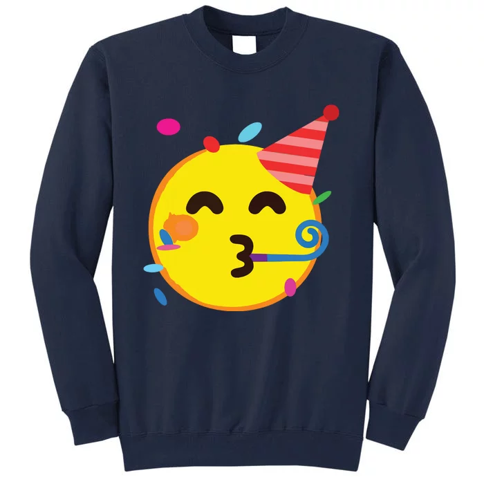 Emoticon Partying Face Birthday Tall Sweatshirt