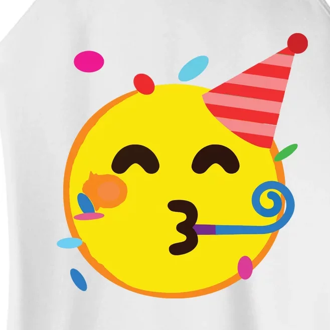 Emoticon Partying Face Birthday Women’s Perfect Tri Rocker Tank