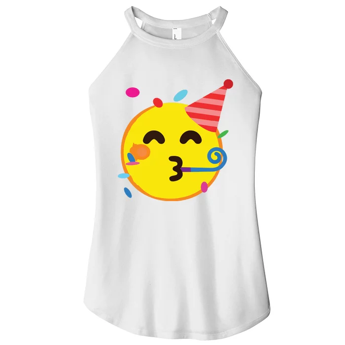 Emoticon Partying Face Birthday Women’s Perfect Tri Rocker Tank