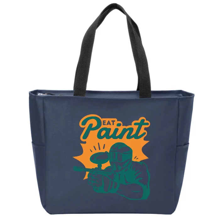 Eat Paint Funny Paintball Zip Tote Bag