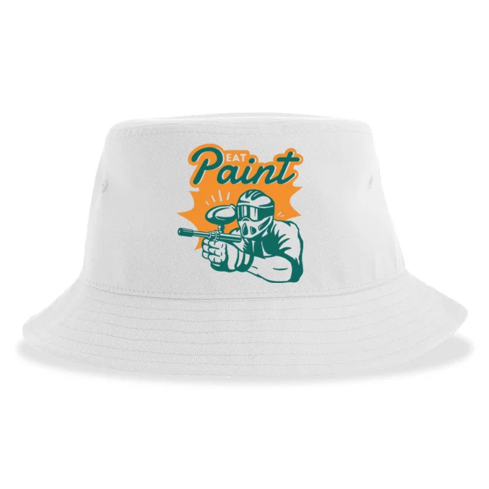 Eat Paint Funny Paintball Sustainable Bucket Hat