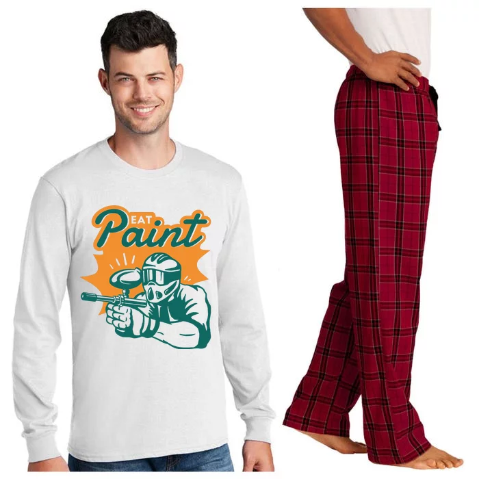 Eat Paint Funny Paintball Long Sleeve Pajama Set