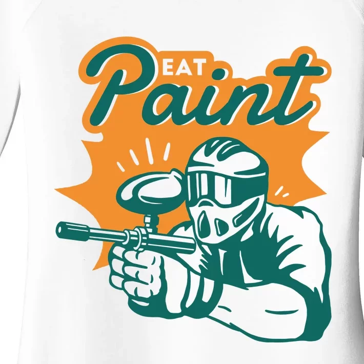 Eat Paint Funny Paintball Women's Perfect Tri Tunic Long Sleeve Shirt