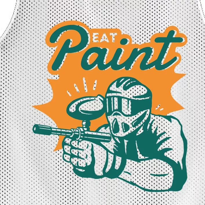 Eat Paint Funny Paintball Mesh Reversible Basketball Jersey Tank