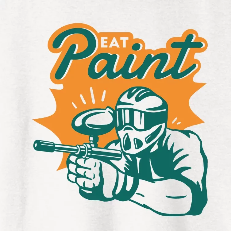 Eat Paint Funny Paintball Women's Crop Top Tee