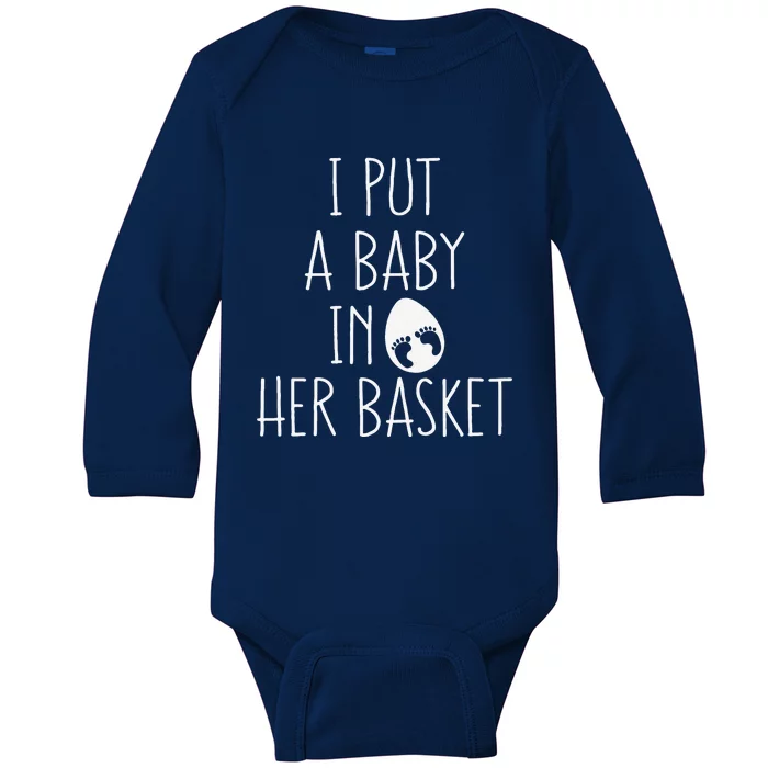 Easter Pregnancy Gift For Husband From Pregnant Wife Baby Long Sleeve Bodysuit