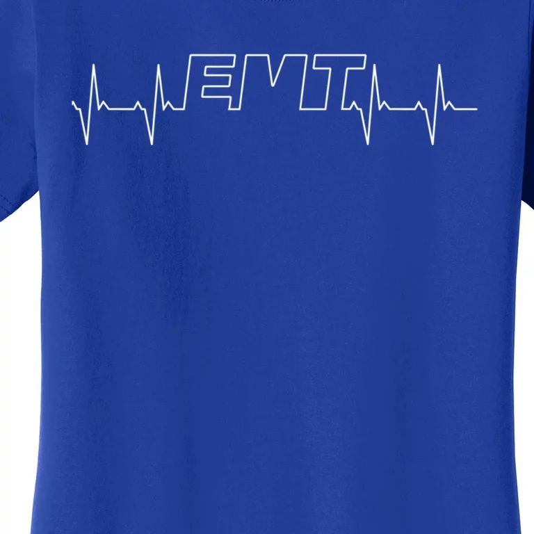 Emt Paramedic Gift Idea Great Gift Ambulance Nurse Great Gift Heartbeat Emt Gift Women's T-Shirt