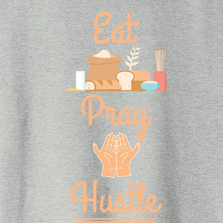 Eat Pray Hustle Religious Stay Humble Work Hard Christian Gift Women's Crop Top Tee