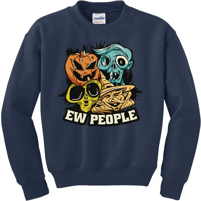 Ew People Halloween Kids Sweatshirt