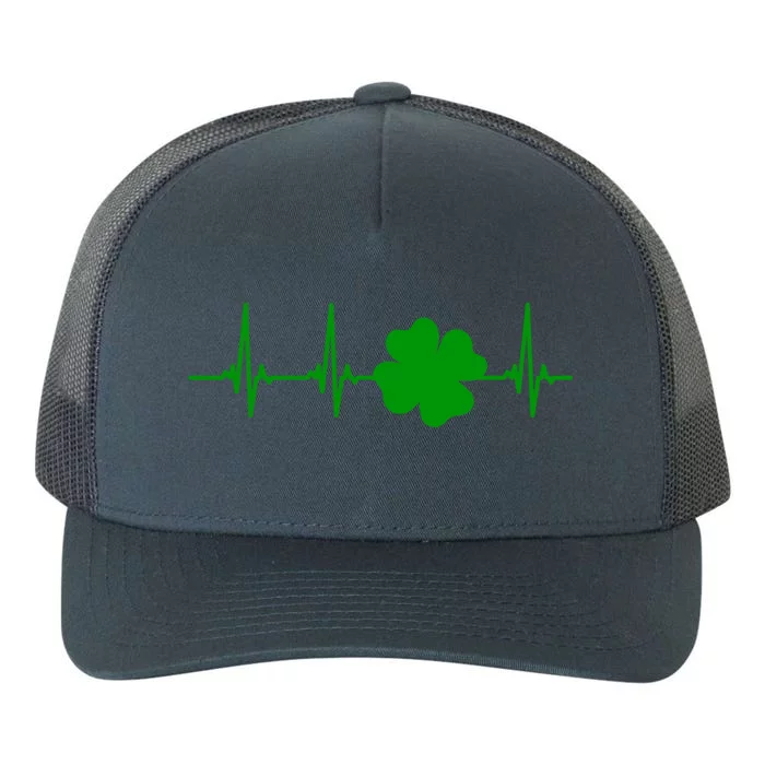 Ekg Pulse Heart Beat Shamrock For St Patricks Day Nurse Cool Gift Yupoong Adult 5-Panel Trucker Hat