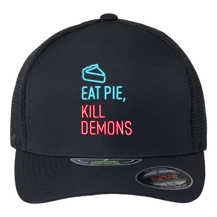 Eat Pie Kill Demons Supernatural Flexfit Unipanel Trucker Cap