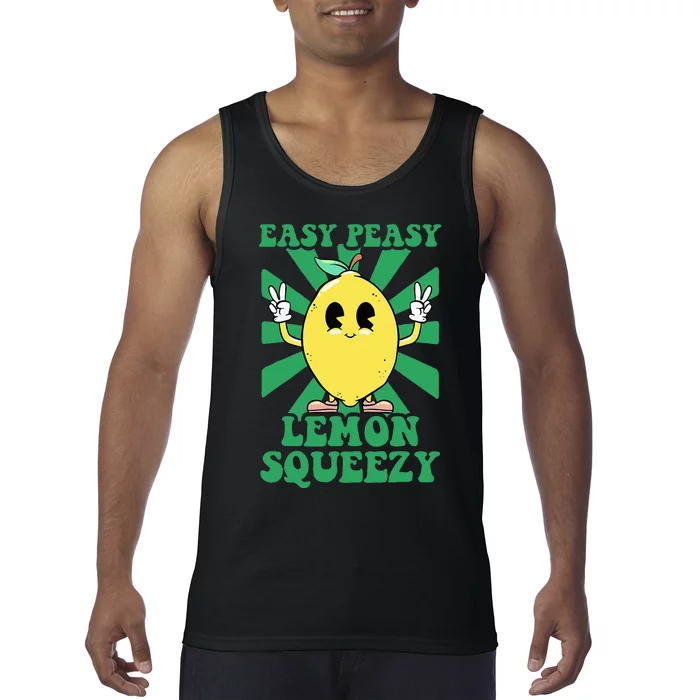 Easy Peasy Lemon Squeezy Lemonade Ceo Funny Lemon Lemonade Tank Top