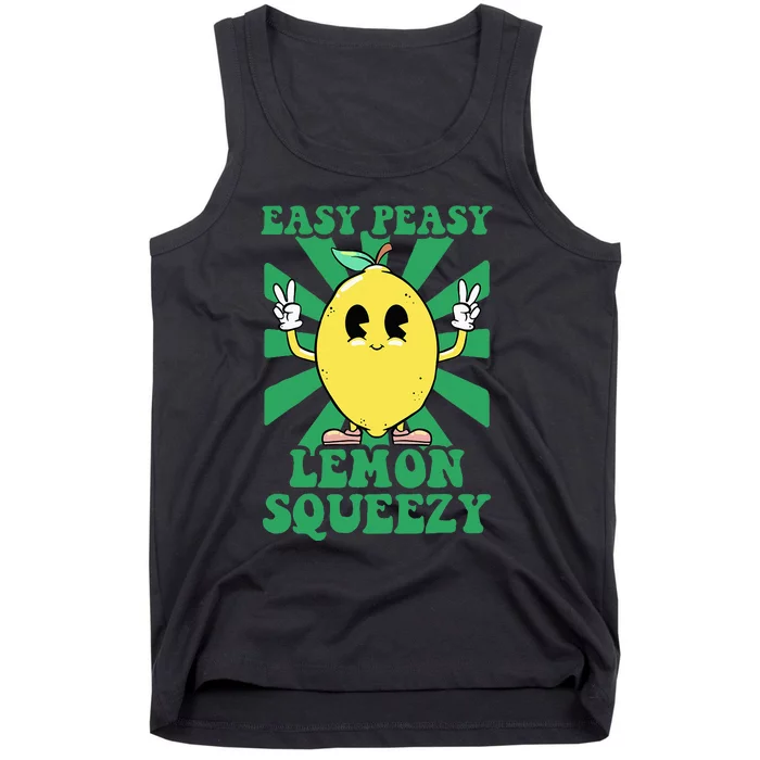 Easy Peasy Lemon Squeezy Lemonade Ceo Funny Lemon Lemonade Tank Top