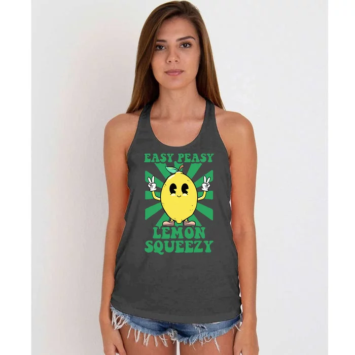 Easy Peasy Lemon Squeezy Lemonade Ceo Funny Lemon Lemonade Women's Knotted Racerback Tank