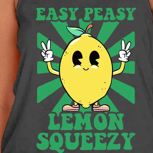 Easy Peasy Lemon Squeezy Lemonade Ceo Funny Lemon Lemonade Women's Knotted Racerback Tank