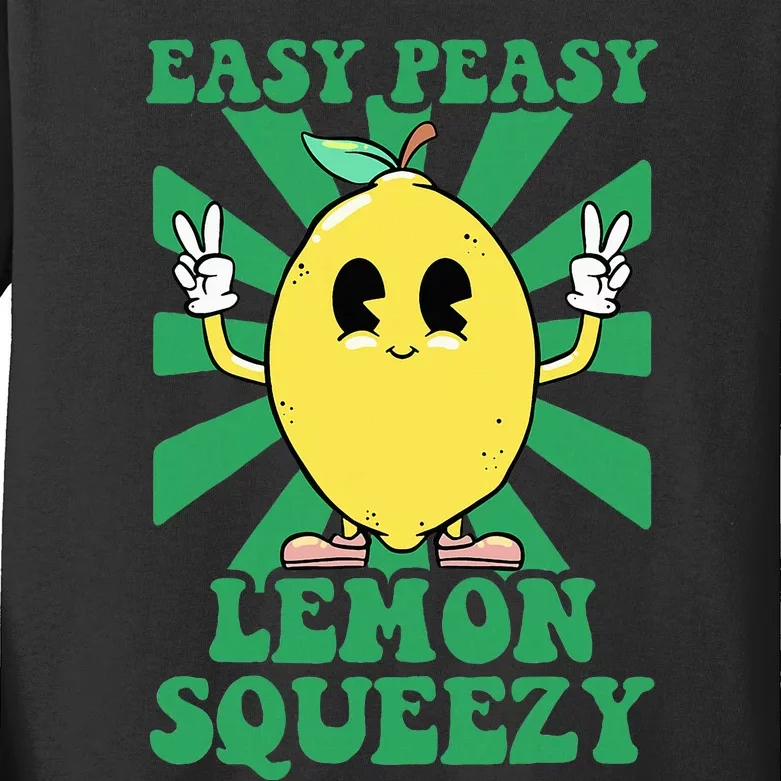 Easy Peasy Lemon Squeezy Lemonade Ceo Funny Lemon Lemonade Kids Long Sleeve Shirt