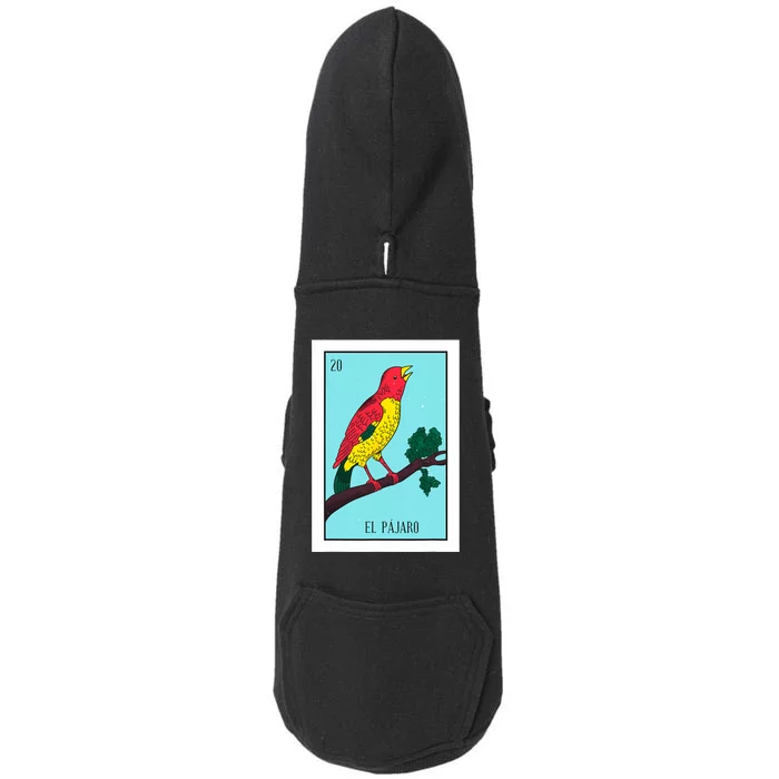 El Pajaro Lottery Card Gift The Bird Card Mexican Lottery Doggie 3-End Fleece Hoodie