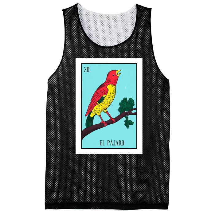 El Pajaro Lottery Card Gift The Bird Card Mexican Lottery Mesh Reversible Basketball Jersey Tank